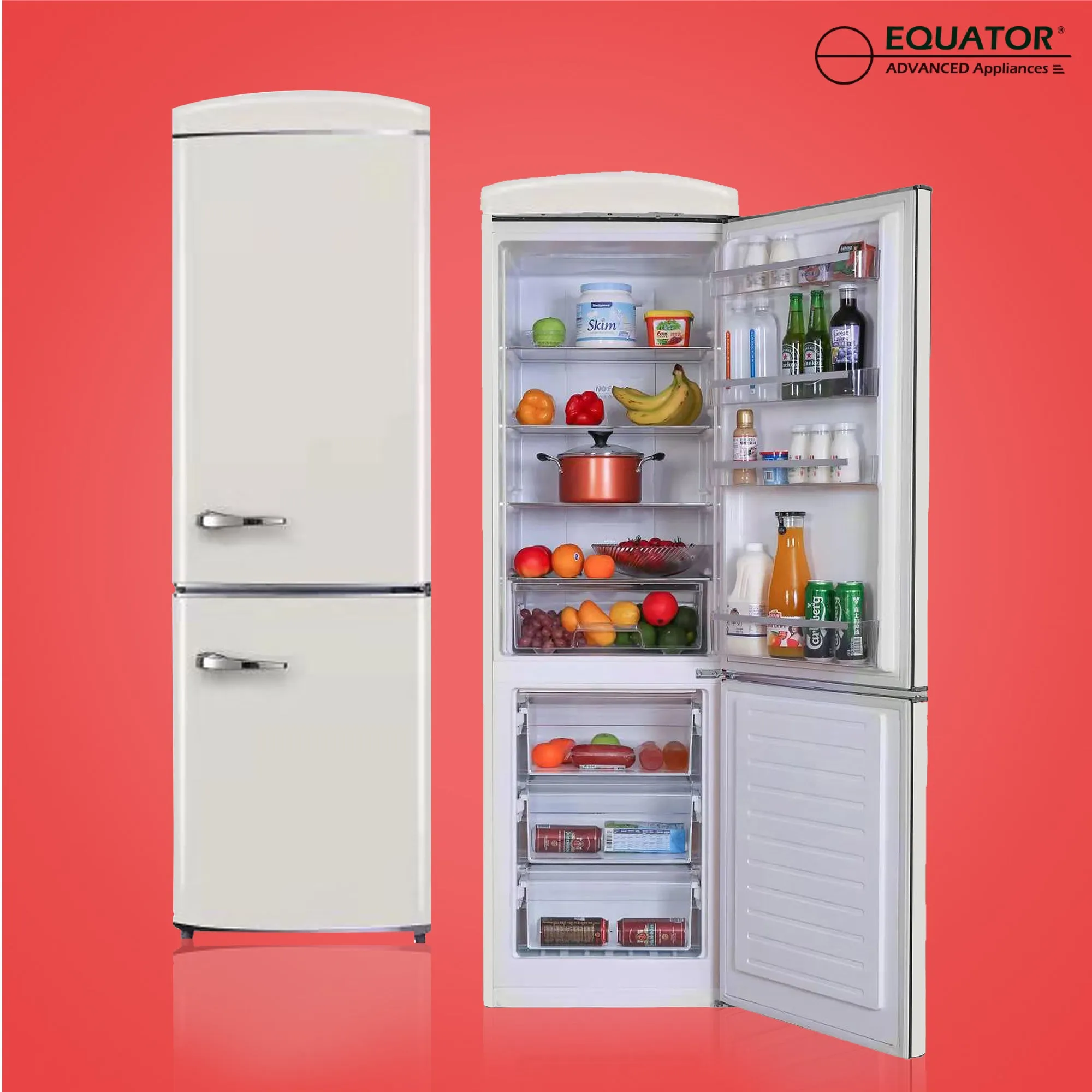 Conserv 24in RETRO BOTTOM MOUNT 11cf Refrigerator Fast Freeze 110V