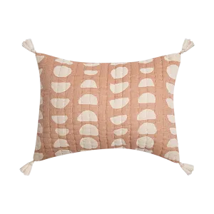 Copper Moon Phase Jacquard Pillow
