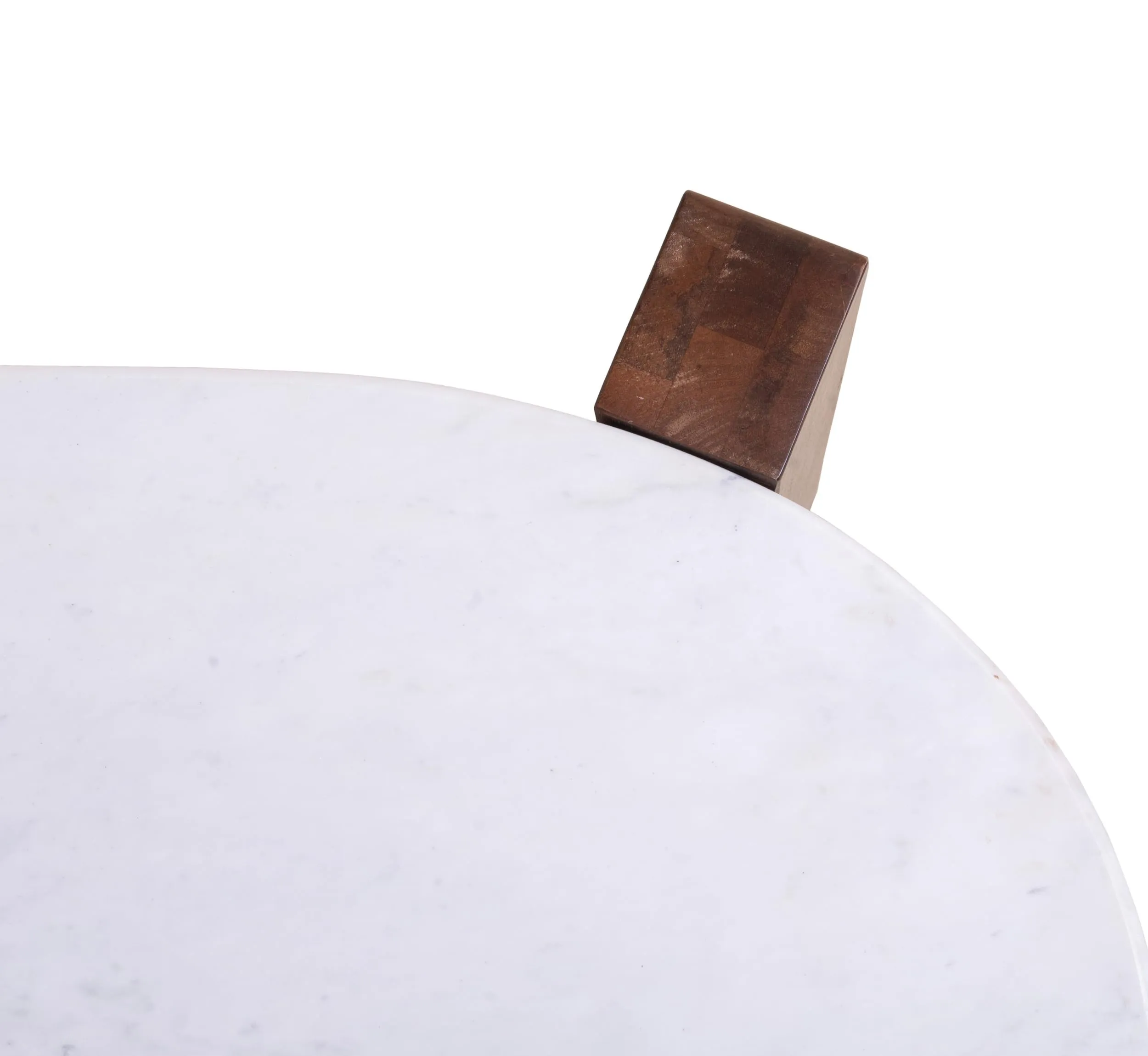 **CORSICA DESIGNS | Modern Abstract Coffee Table | Stylish Centre Table for Living Room & Bedroom | 100% Solid Wood Base with Elegant Toughened White Marble Top**