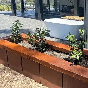 Corten Steel C Channel - Sleeper Cover