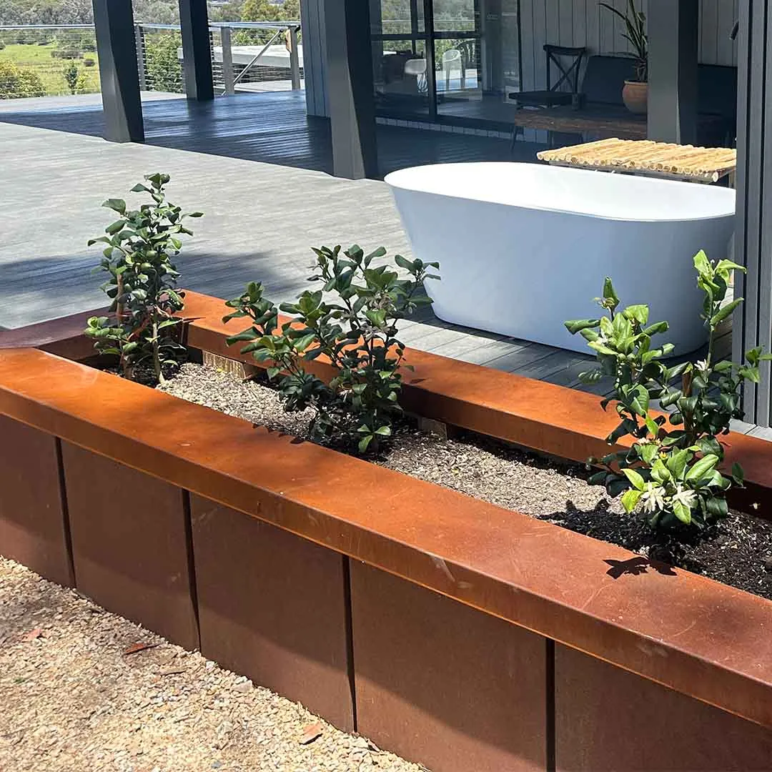 Corten Steel C Channel - Sleeper Cover