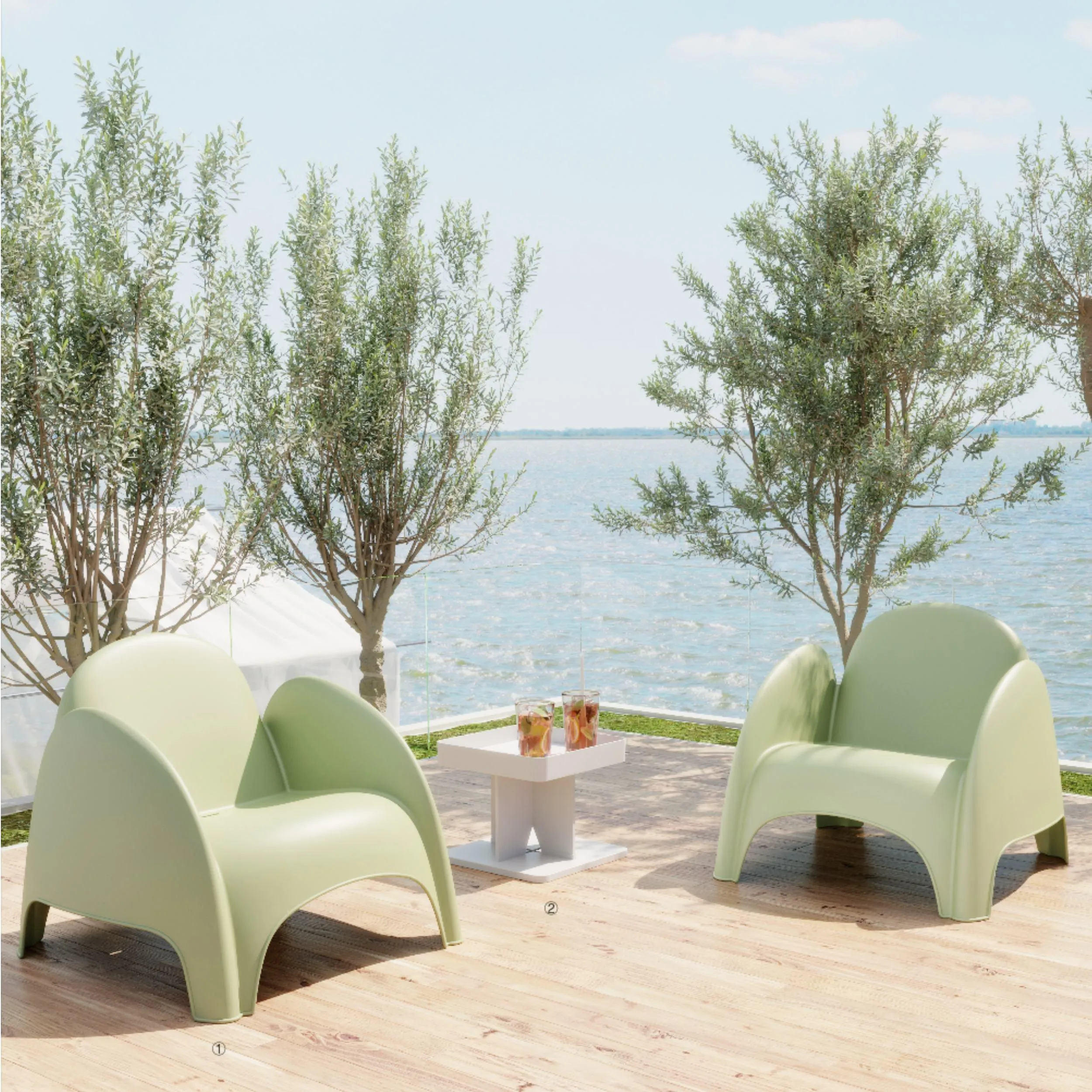 COZONI Ape Stackable Armchair