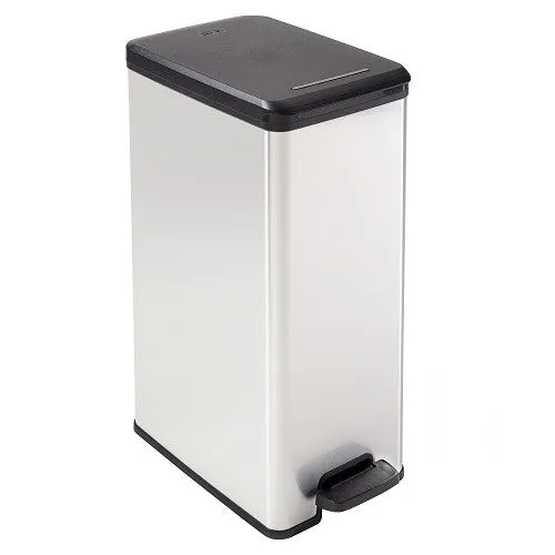 Deco Slim Bin Pedal 40L Metallic