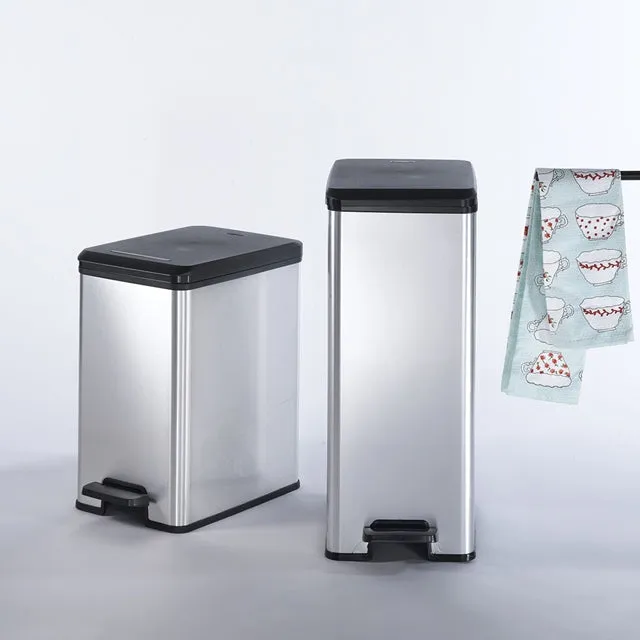 Deco Slim Bin Pedal 40L Metallic