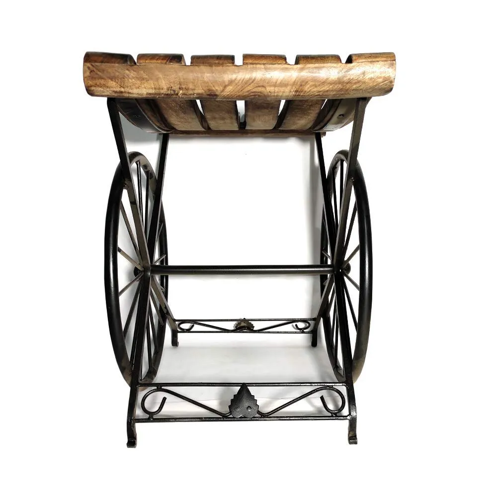 Delux Wood Carver Wooden handicrafts Table // Table for Decor//Multfunctional for Living Room,Bedroom,Laundry Room or Garden//Curved Design -
