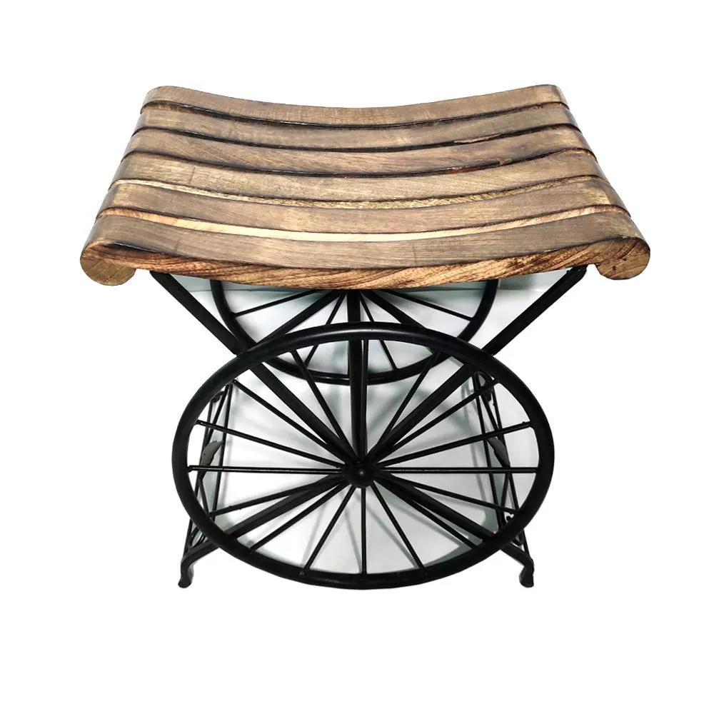 Delux Wood Carver Wooden handicrafts Table // Table for Decor//Multfunctional for Living Room,Bedroom,Laundry Room or Garden//Curved Design -