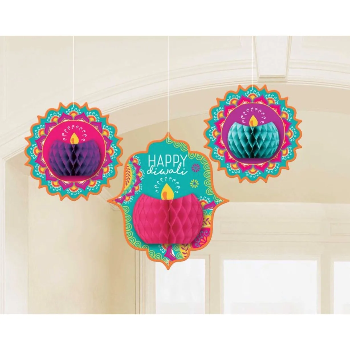 Diwali Honeycomb Hanging Decorations