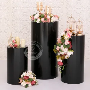 DRUM Black Cylinder Stands