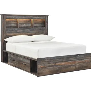 Drystan Full Bookcase Bed with 2 Drawer Storage