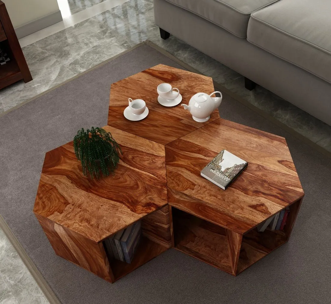 Ela Solid Wood Coffee Table | Centre Table | For Living Room.