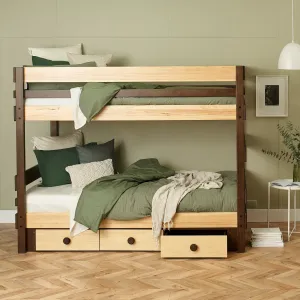 End Ladder Bunk Bed with Under Bed Drawers