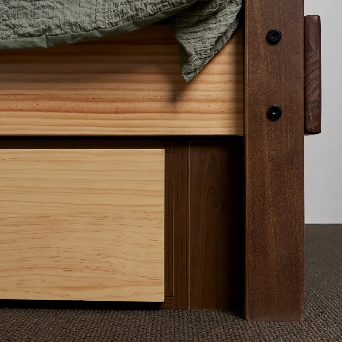 End Ladder Bunk Bed with Under Bed Drawers
