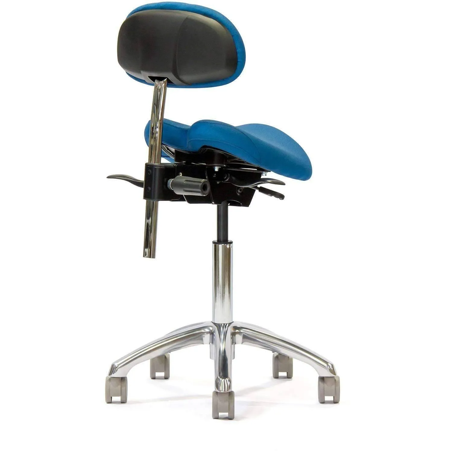 ErgoAngle Ergonomic Saddle Style Chair with Lumbar Back