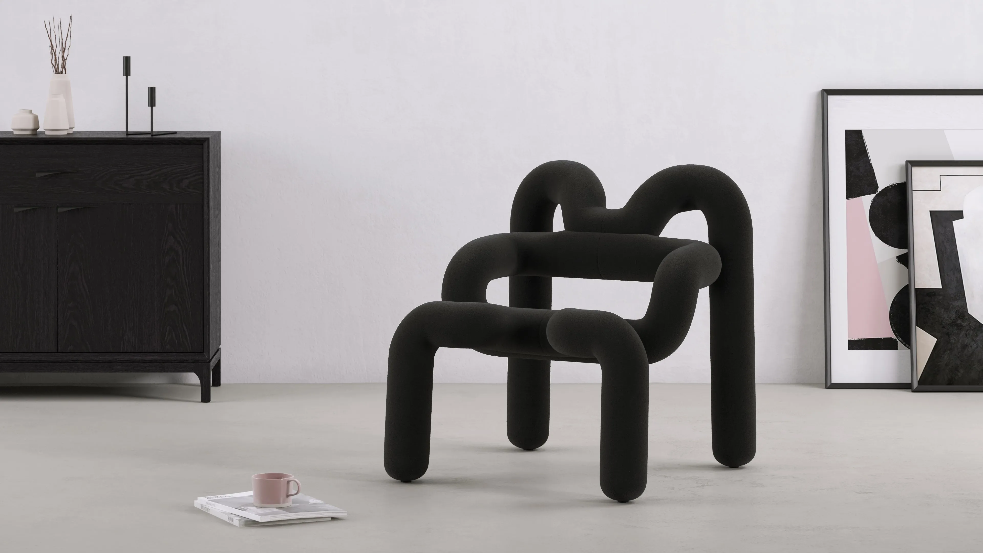Extrem - Extrem Lounge Chair, Black