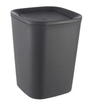 Ezy Storage 5L Black Swing Lid Waste Bin