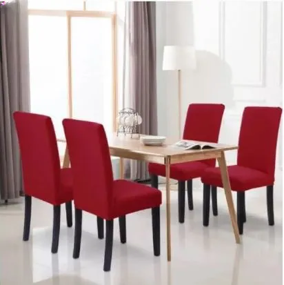 Fitted Style Cotton Jersey Chair Cover - Maroon