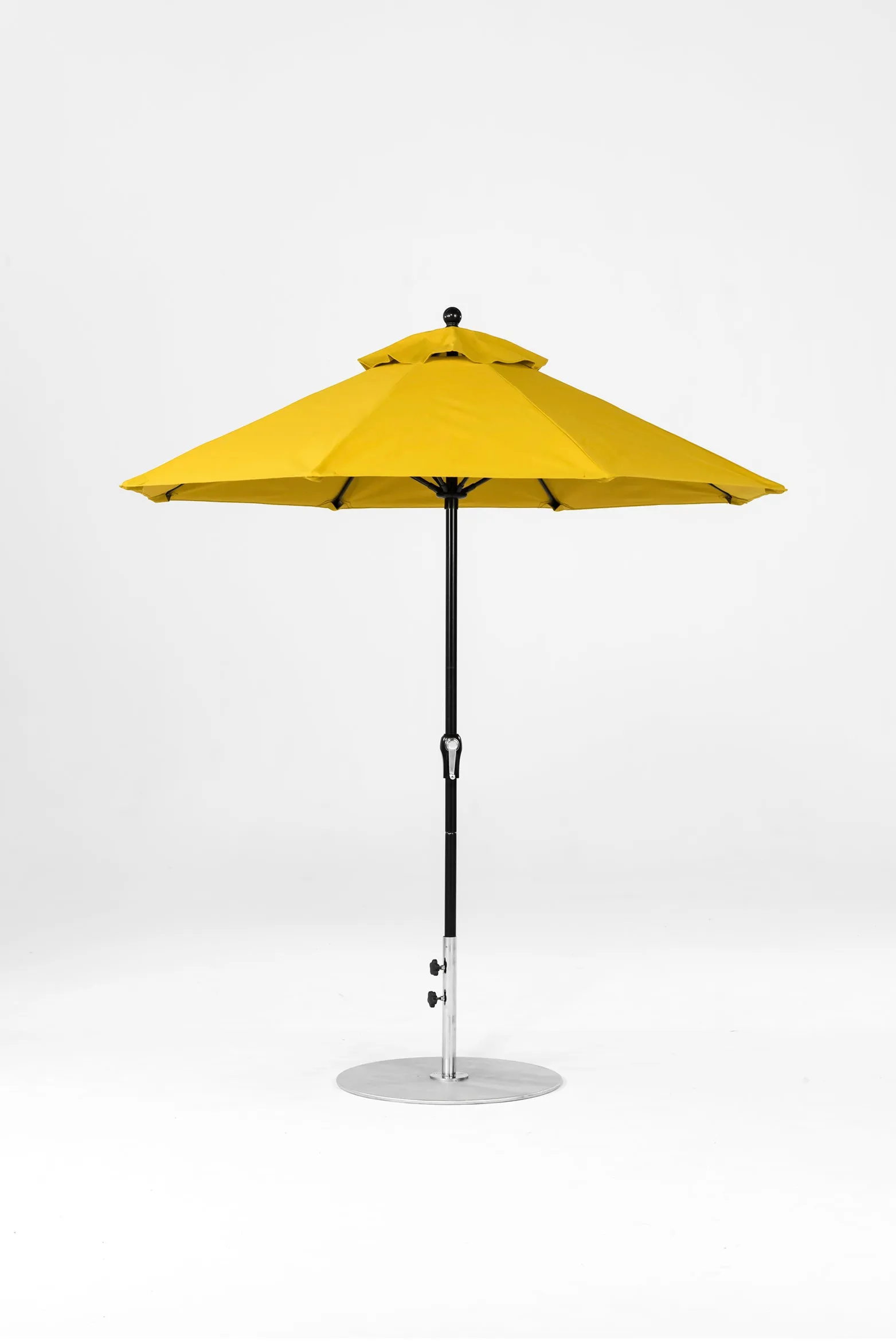 Frankford 454FMC 6.5'x6.5' Square Monterey Crank Lift Fiberglass Market Umbrella- No Tilt