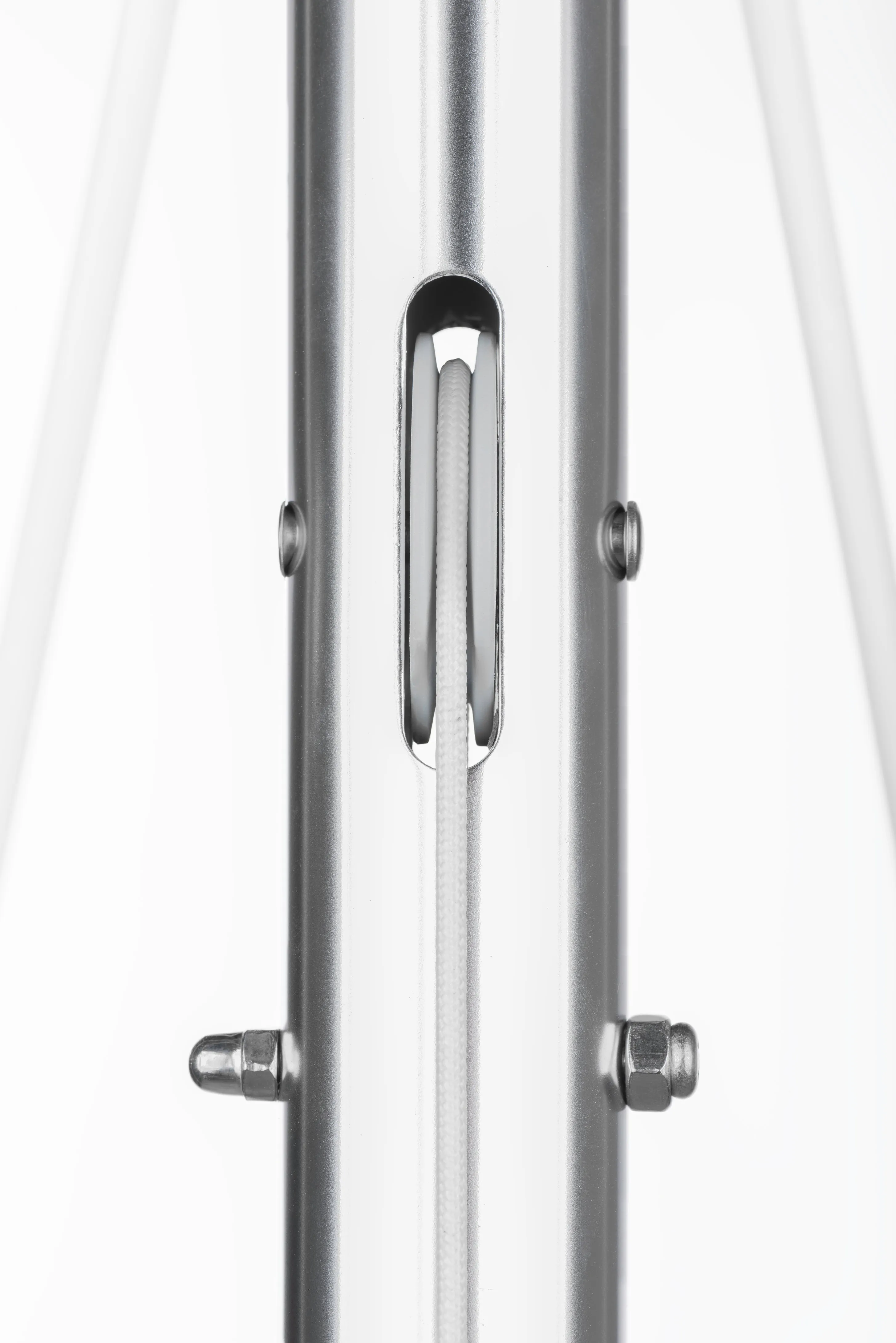 Frankford 454FMC 6.5'x6.5' Square Monterey Crank Lift Fiberglass Market Umbrella- No Tilt