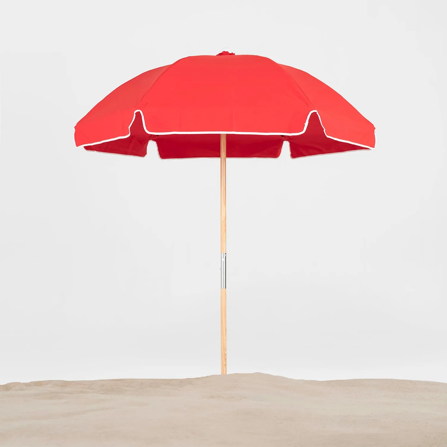 Frankford 639FWB 6.5' Avalon Manual Lift Hexagon Beach Umbrella with Valance