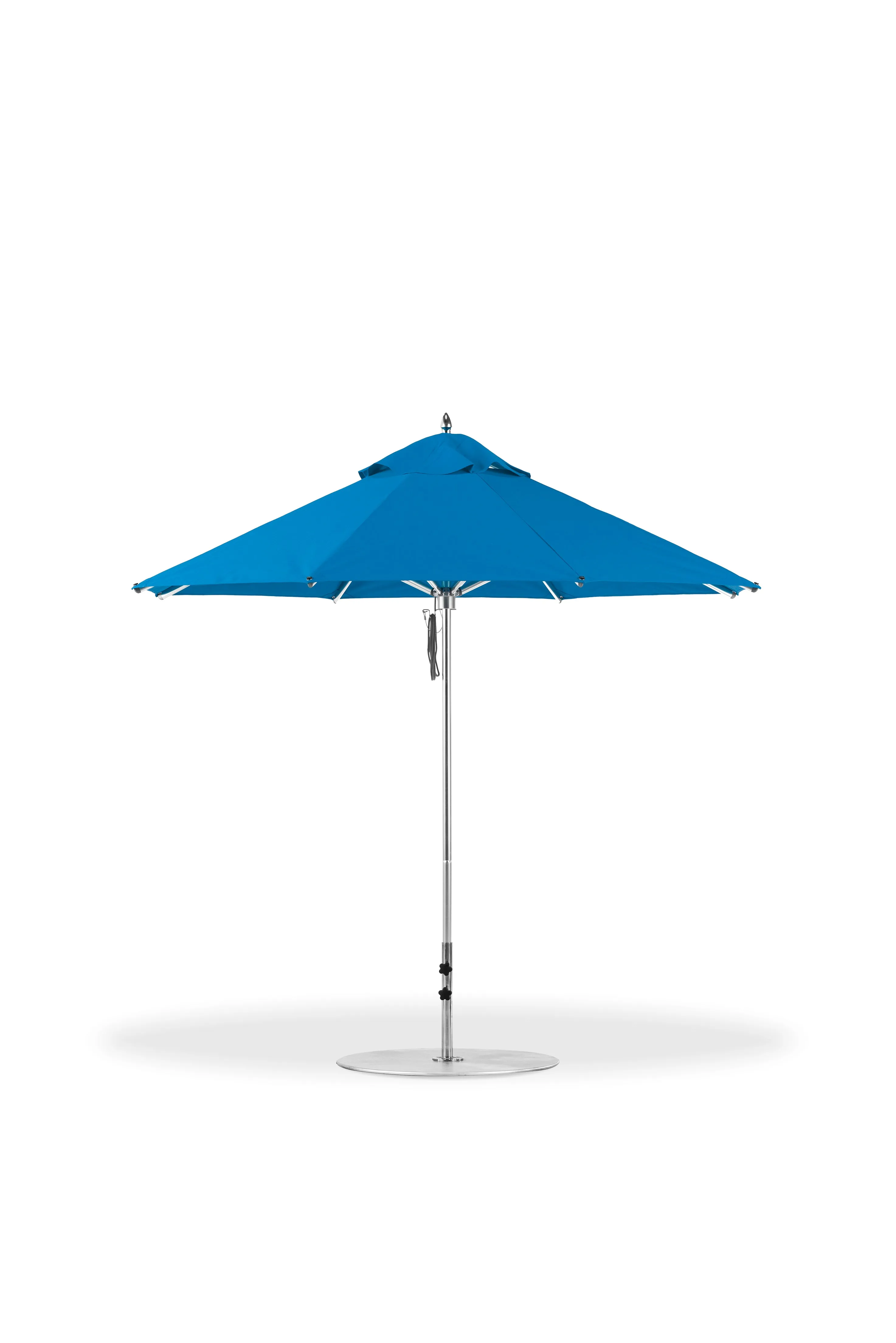 Frankford 854CAM 9' Greenwich Pulley Lift Aluminum Market Umbrella