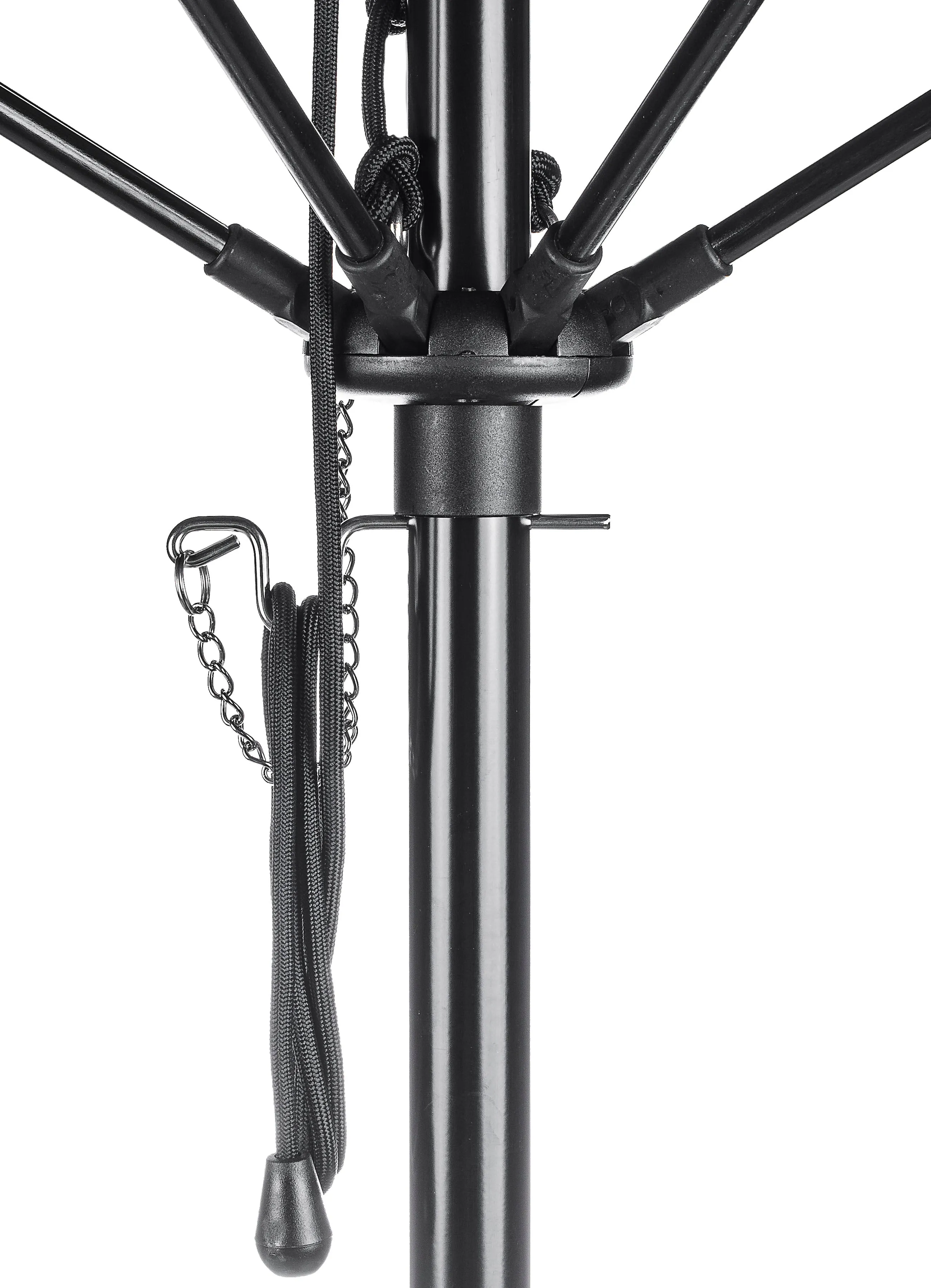 Frankford 854FM 9' Monterey Pulley Lift Fiberglass Market Umbrella