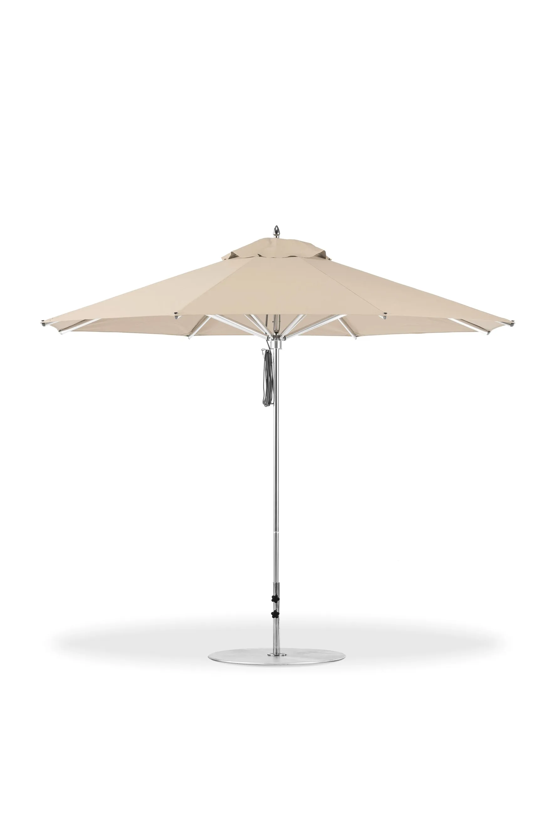 Frankford 864CAM 11' Greenwich Pulley Lift Aluminum Market Umbrella