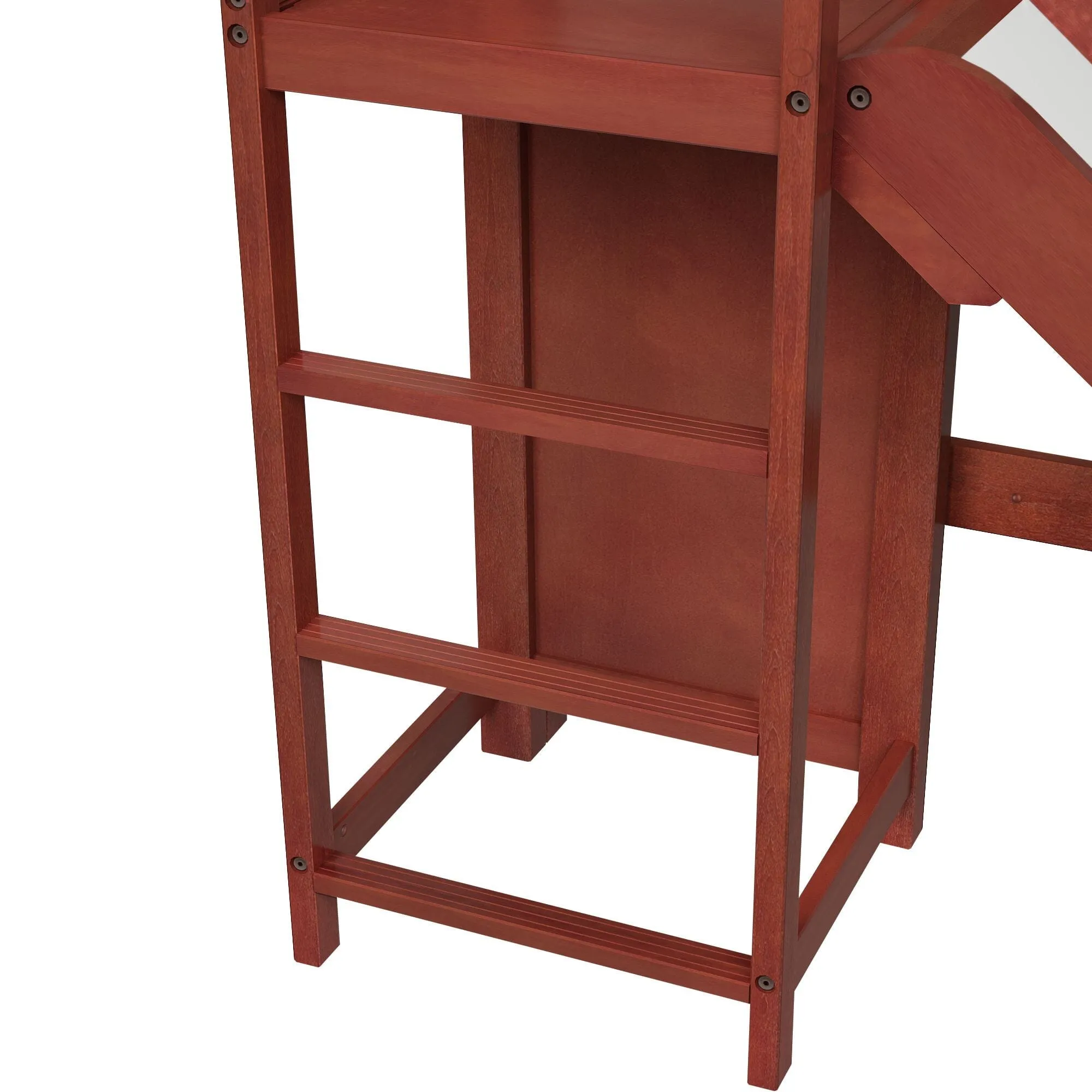 Full High Bunk Bed with Slide Platform on Front