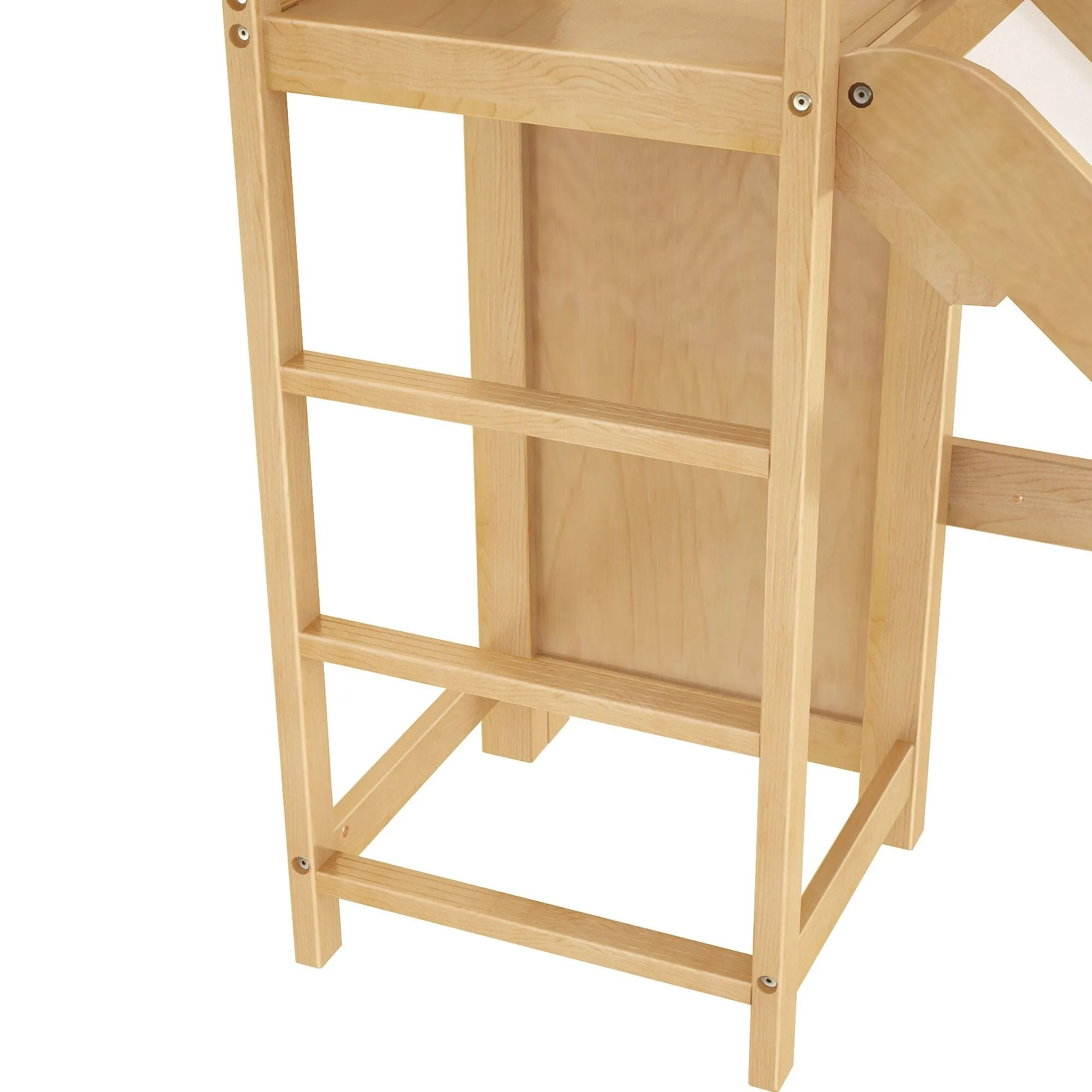 Full High Bunk Bed with Slide Platform on Front