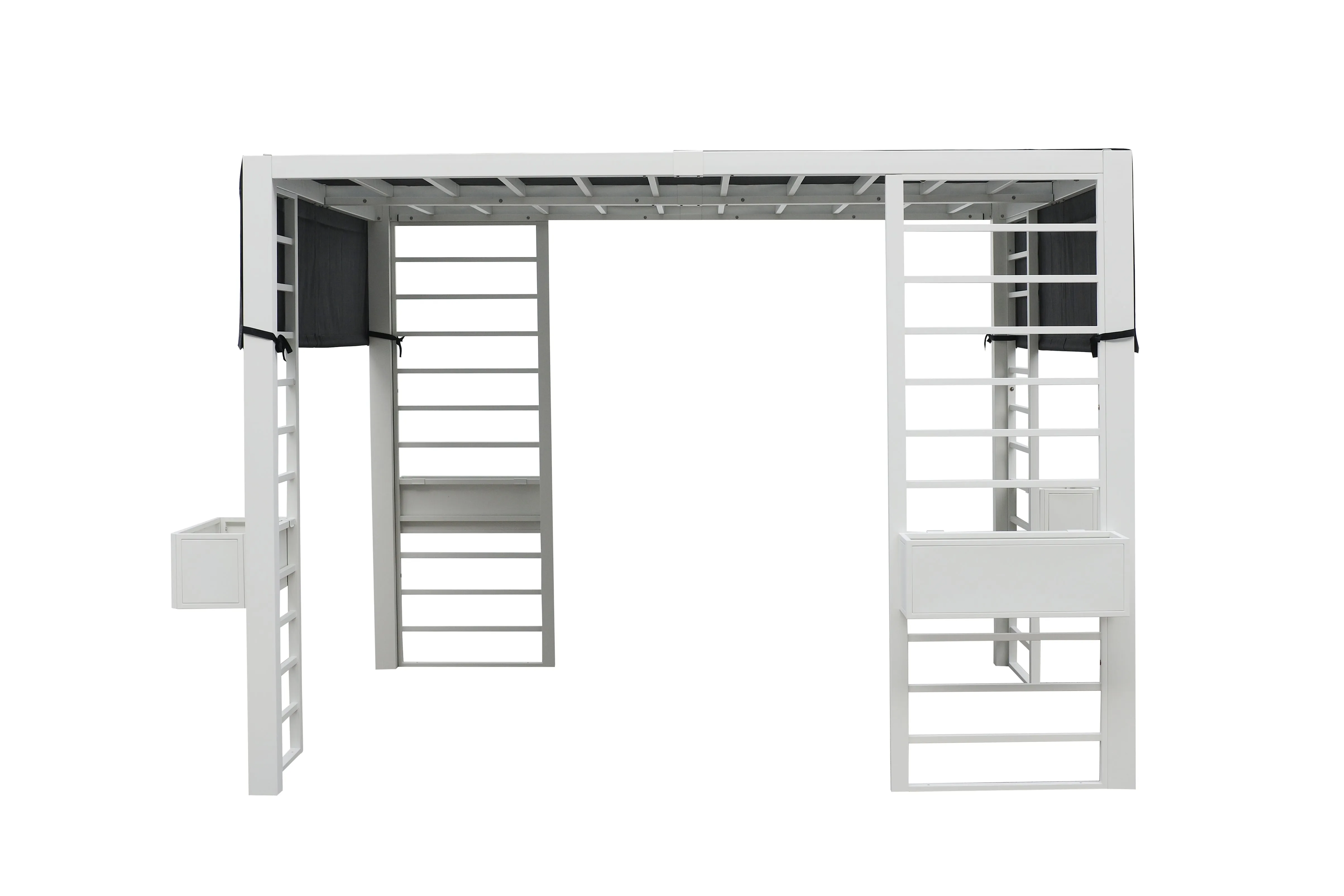 GazeboMate WHITE Berkley 3x3x2.3m   Hanging Planter Box Patio Pergola in WHITE