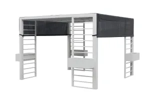 GazeboMate WHITE Berkley 3x3x2.3m   Hanging Planter Box Patio Pergola in WHITE