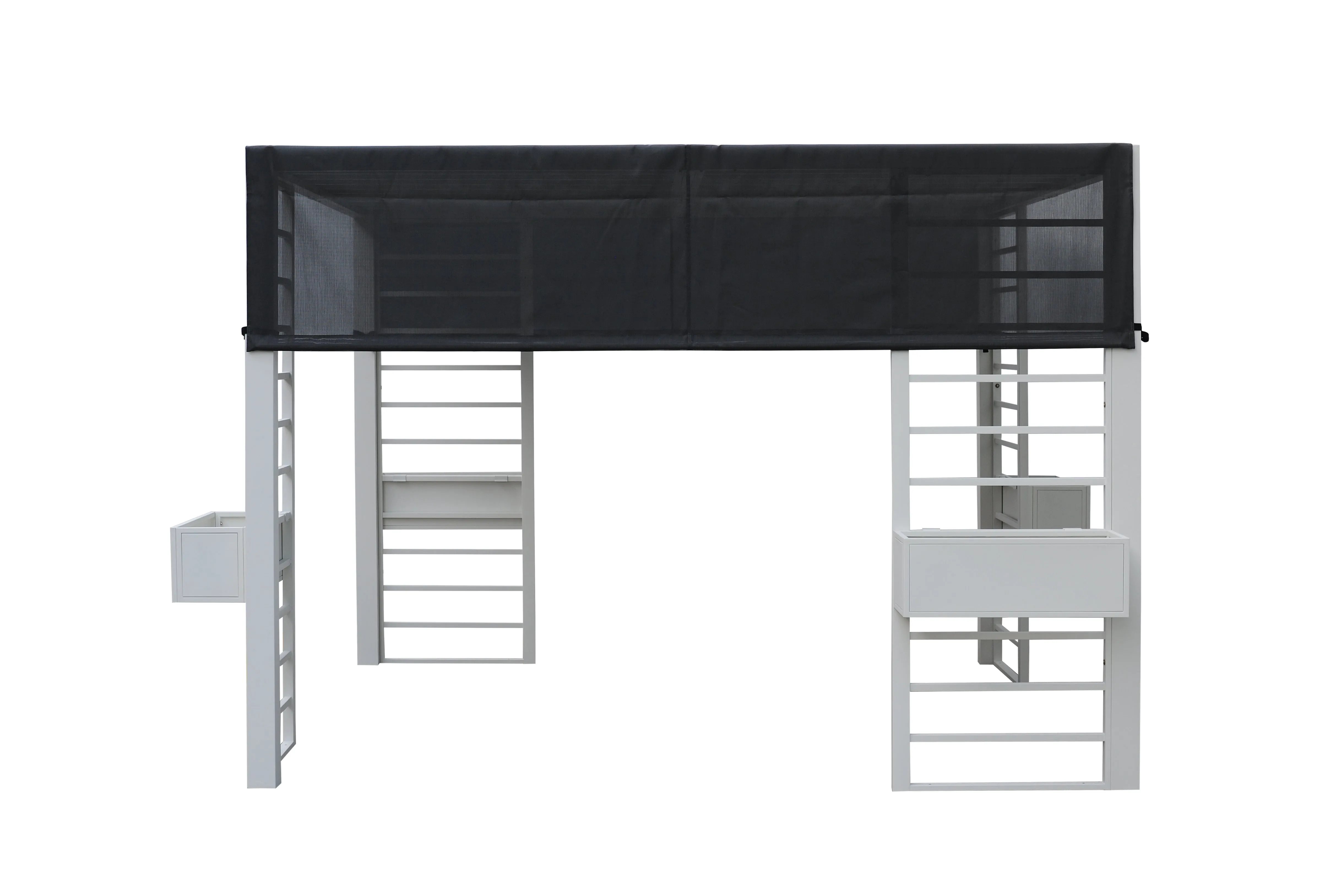 GazeboMate WHITE Berkley 3x3x2.3m   Hanging Planter Box Patio Pergola in WHITE