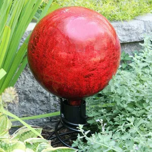 Gazing Ball - 12" - Red