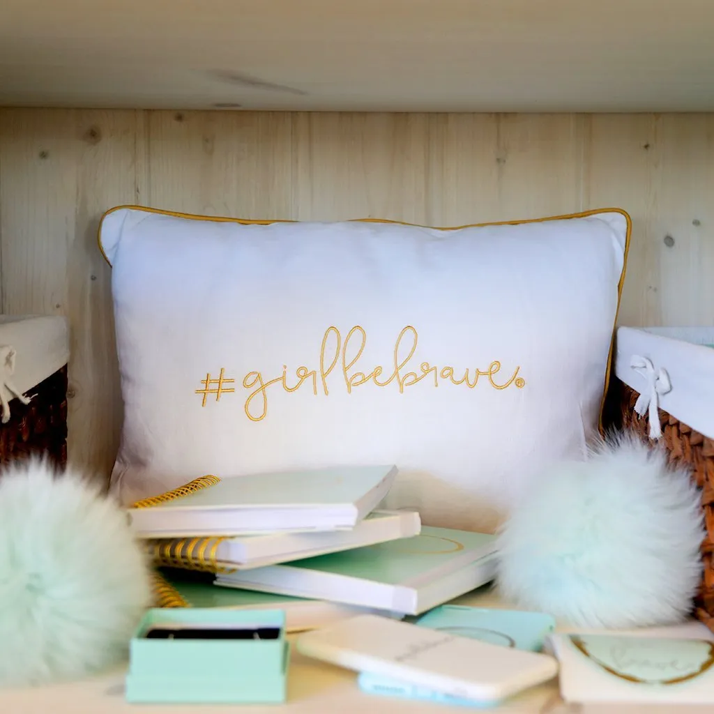 Girl Be Brave Decorative Pillow