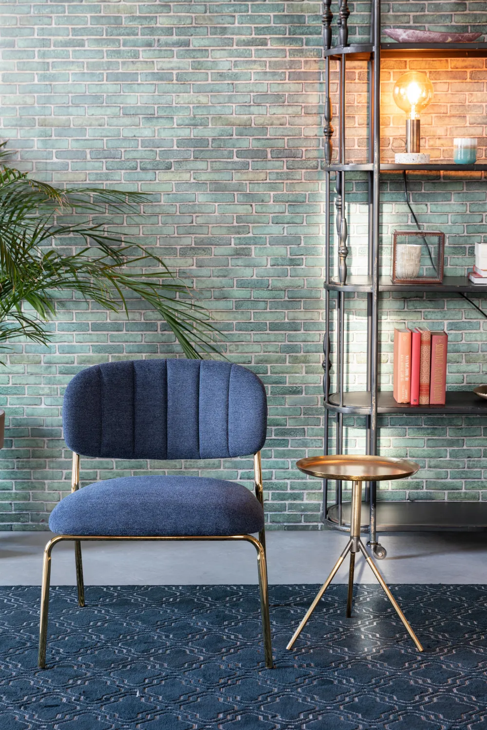 Gold Framed Lounge Chairs (2) | DF Jolien