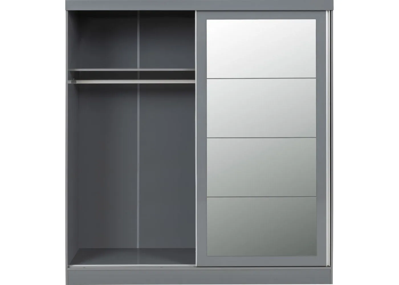 Grey Nevada 2-Door Sliding Wardrobe by Wholesale Beds & Furniture