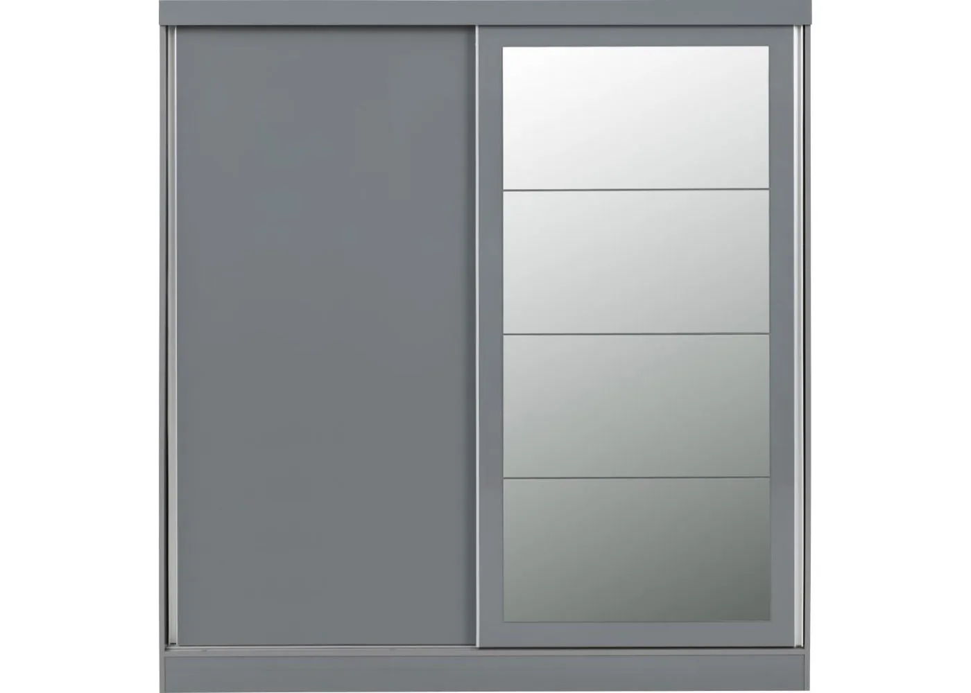 Grey Nevada 2-Door Sliding Wardrobe by Wholesale Beds & Furniture
