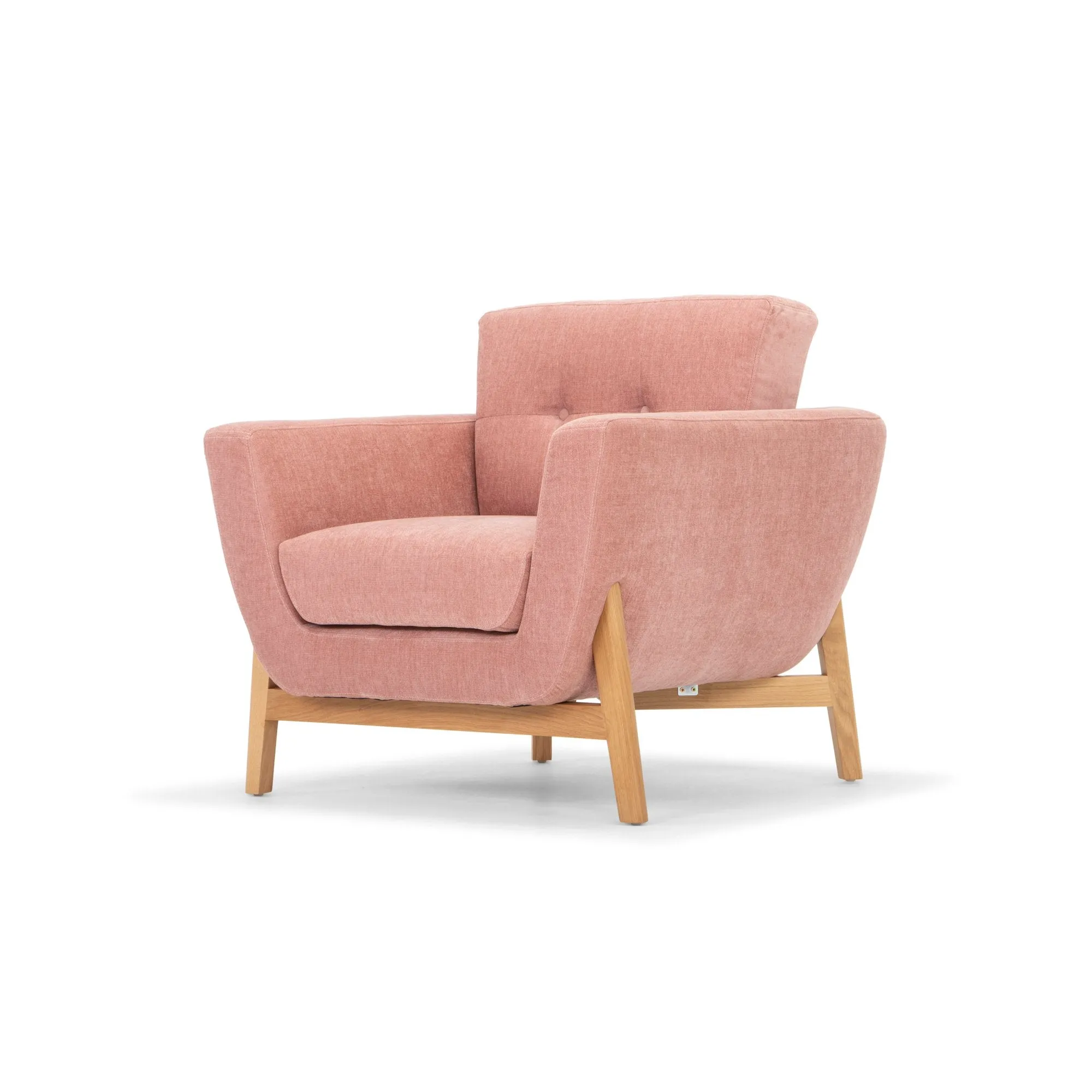 Helgrim Fabric Armchair - Dusty Blush - Last One