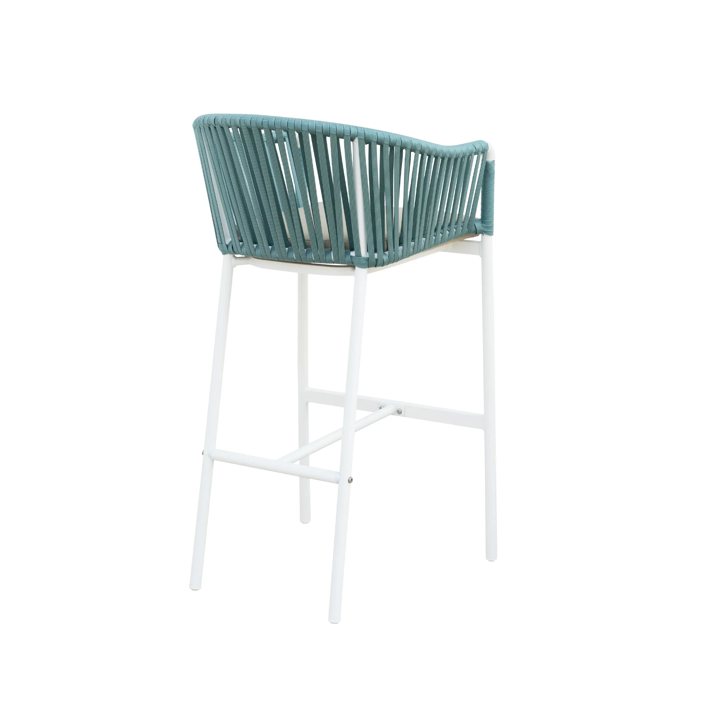 Hency Outdoor Patio Bar Chair 1 Chair for Balconey (Sky Blue) Braided & Rope