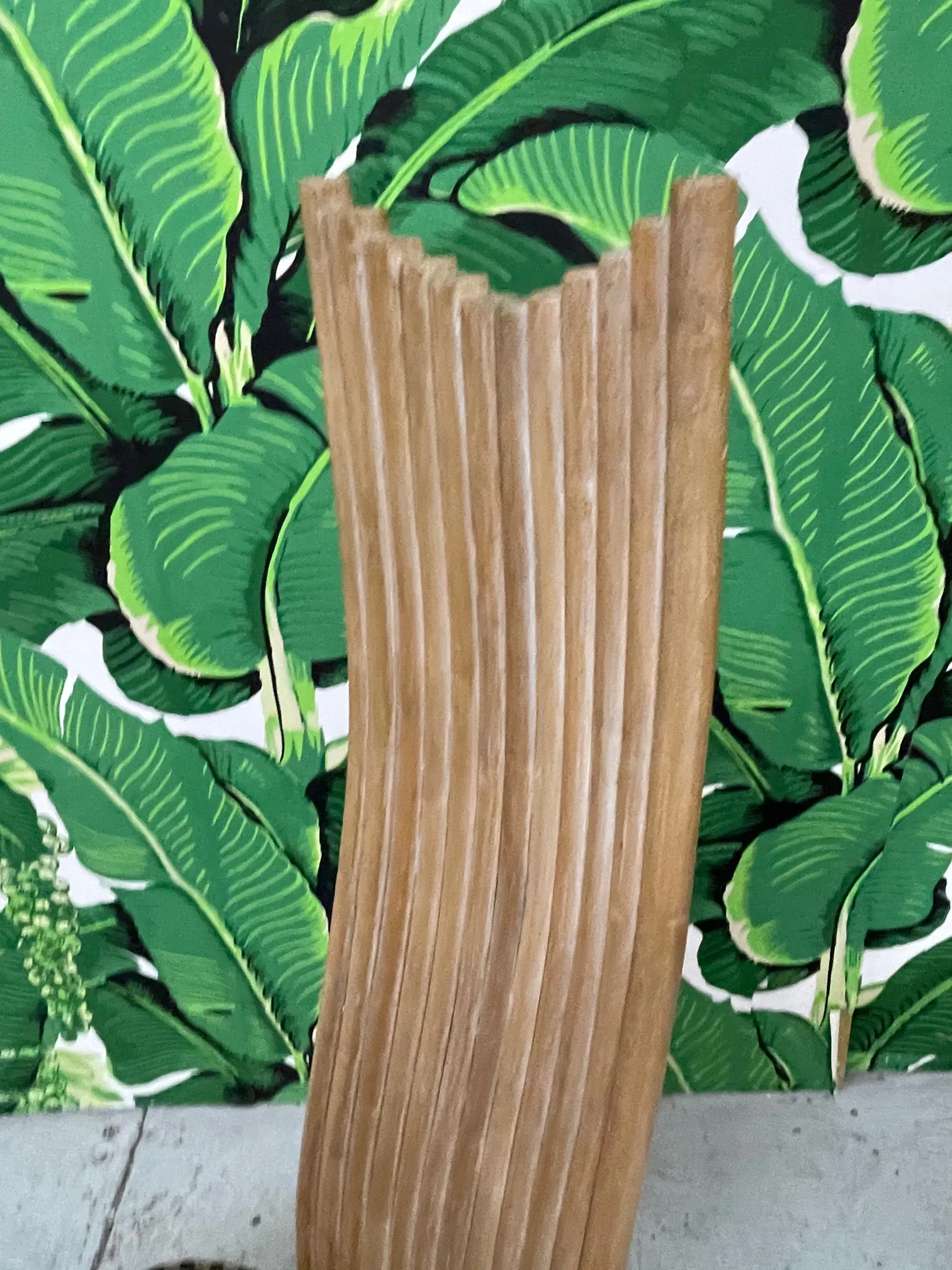 High Back Rattan Dining Chairs in the Style of Danny Ho Fong or Mackintosh