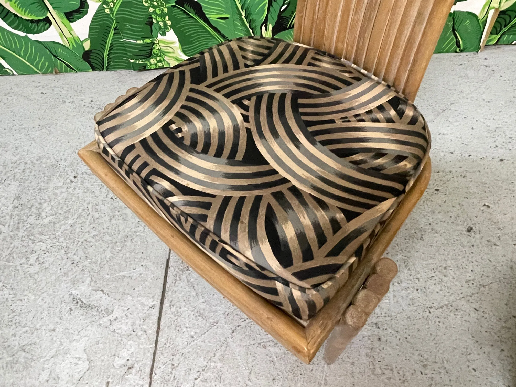 High Back Rattan Dining Chairs in the Style of Danny Ho Fong or Mackintosh