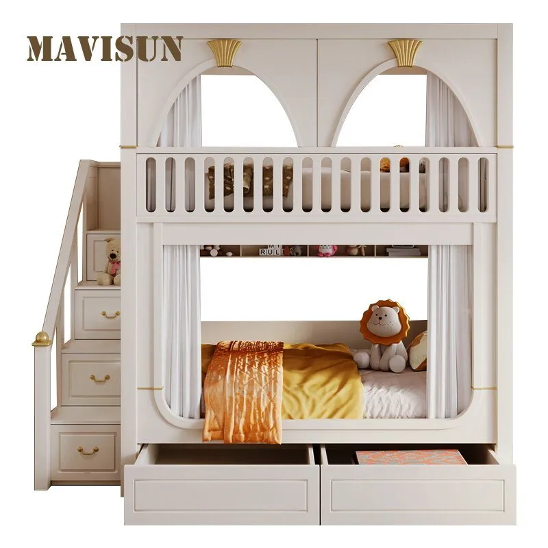 Hign Quanlity Children Beds Bunk White Castle