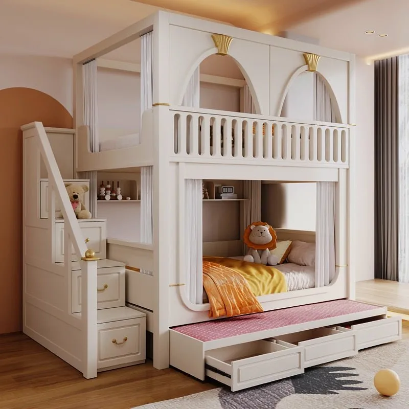 Hign Quanlity Children Beds Bunk White Castle