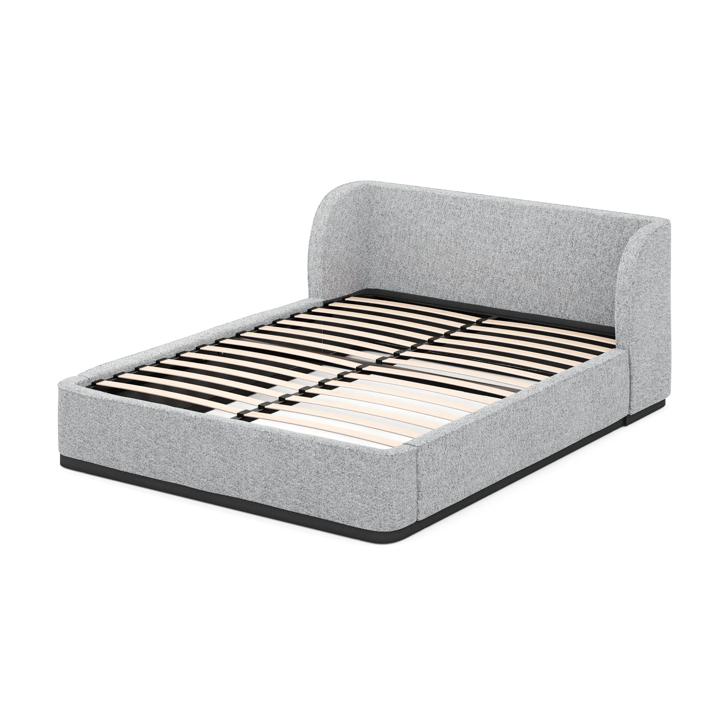 Jamar Queen Bed Frame - Dusty Pepper Boucle