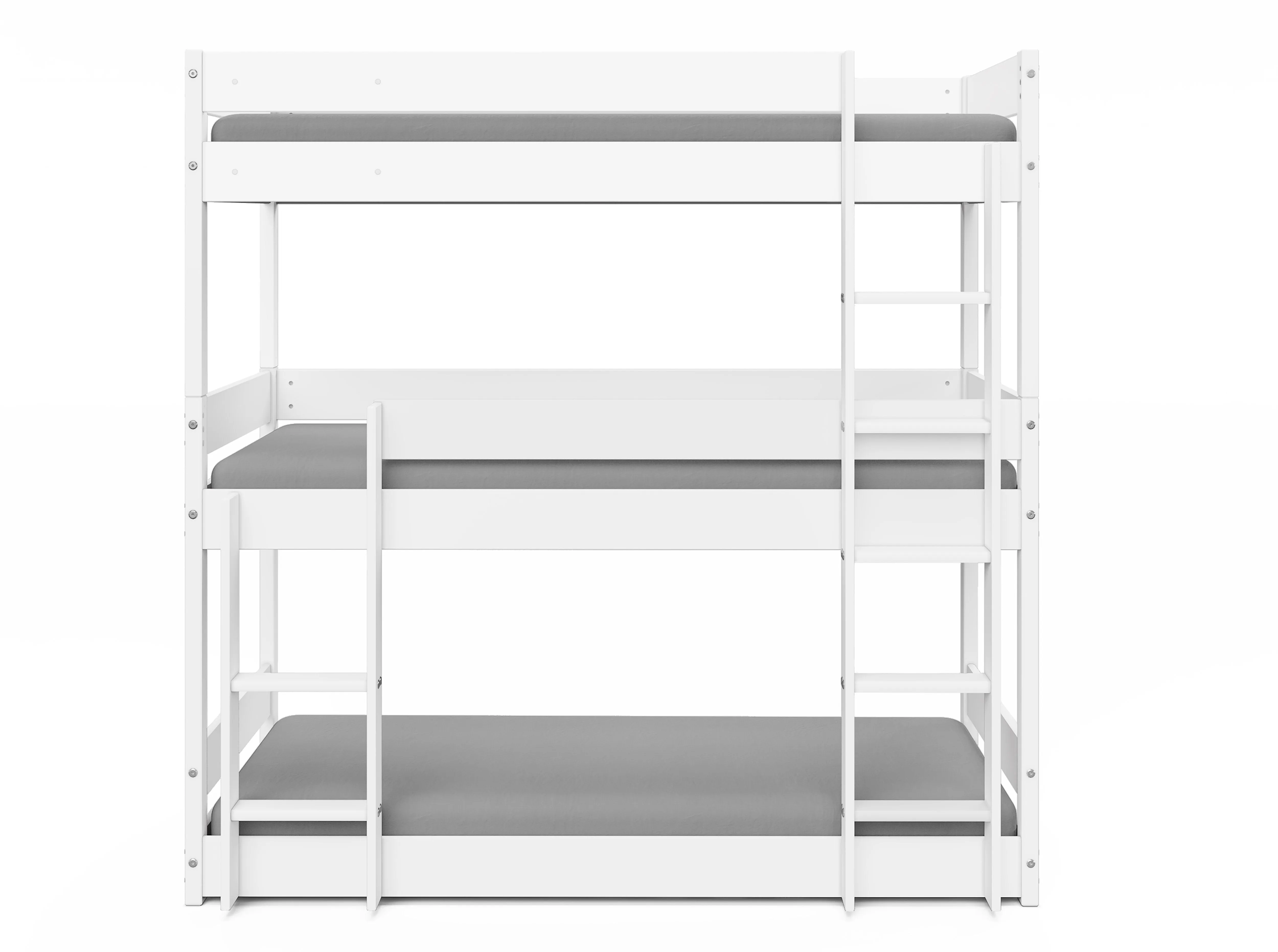 Kennedy Triple Bunk Bed Kids High Sleeper, White