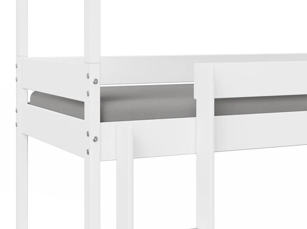 Kennedy Triple Bunk Bed Kids High Sleeper, White