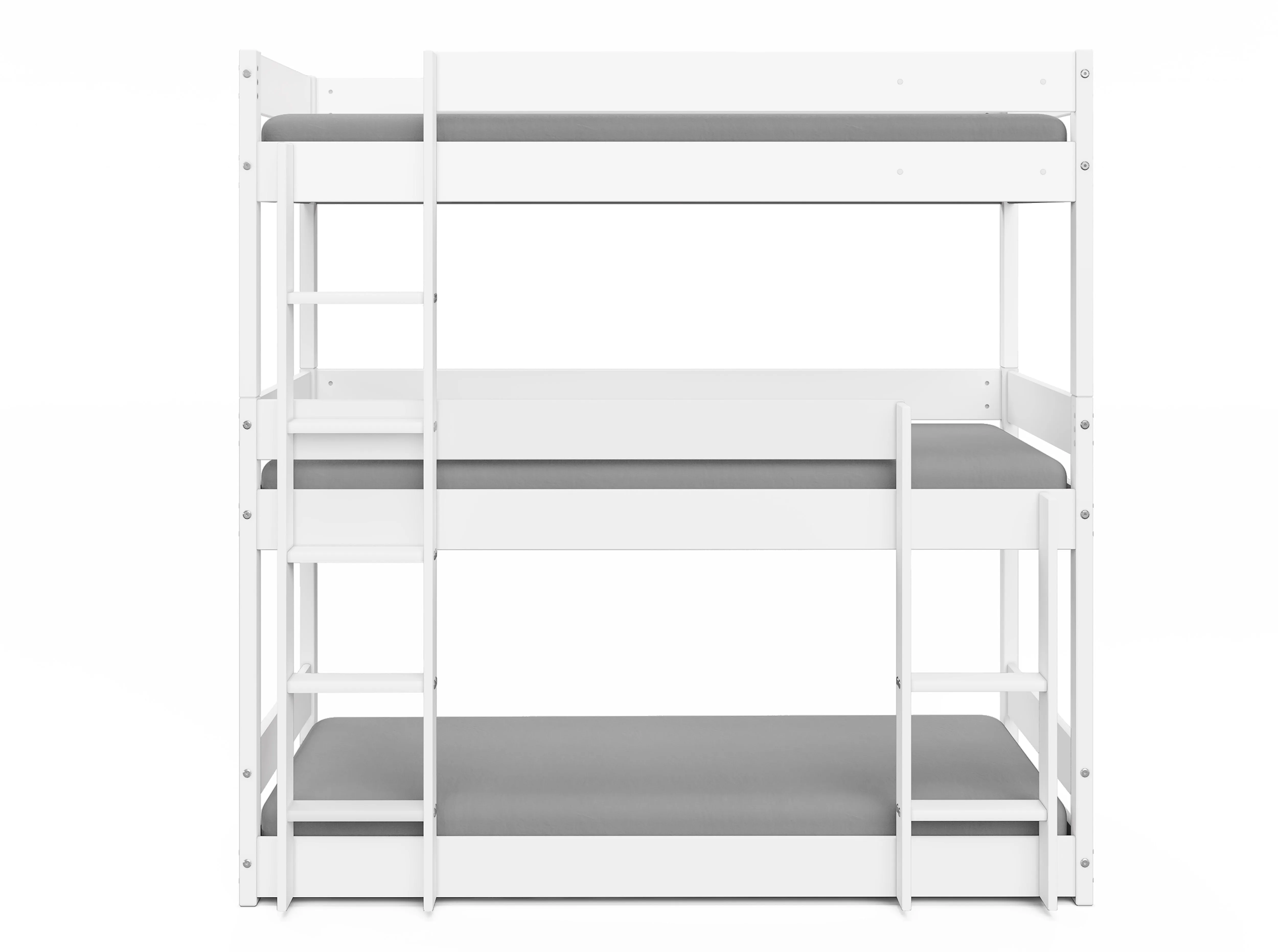 Kennedy Triple Bunk Bed Kids High Sleeper, White