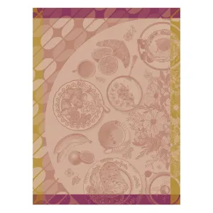 Le Jacquard Francais Tea Towel "Brunch Gourmand" Pink