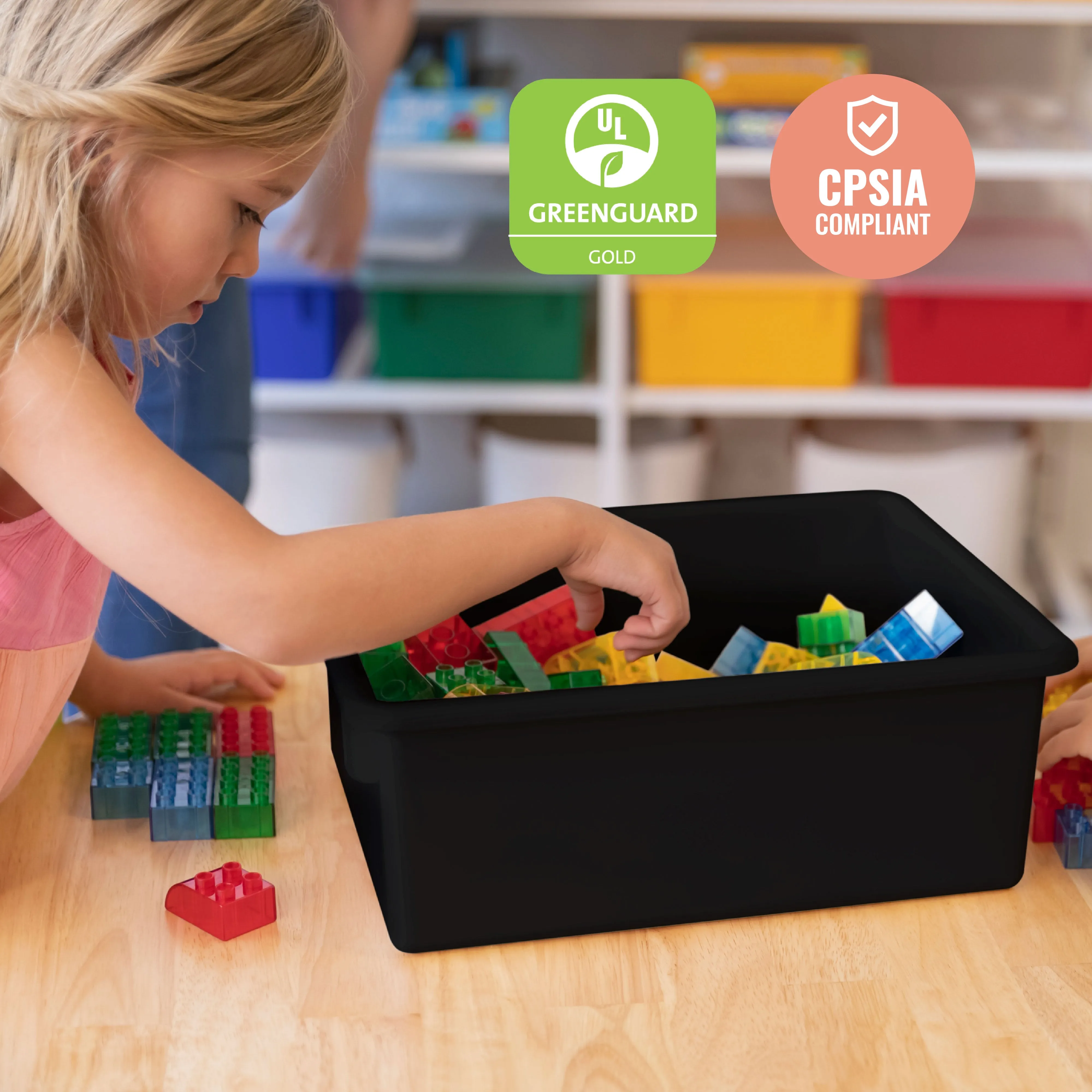 Letter Size Deep Tray with Lid, Storage Bin, 10-Piece