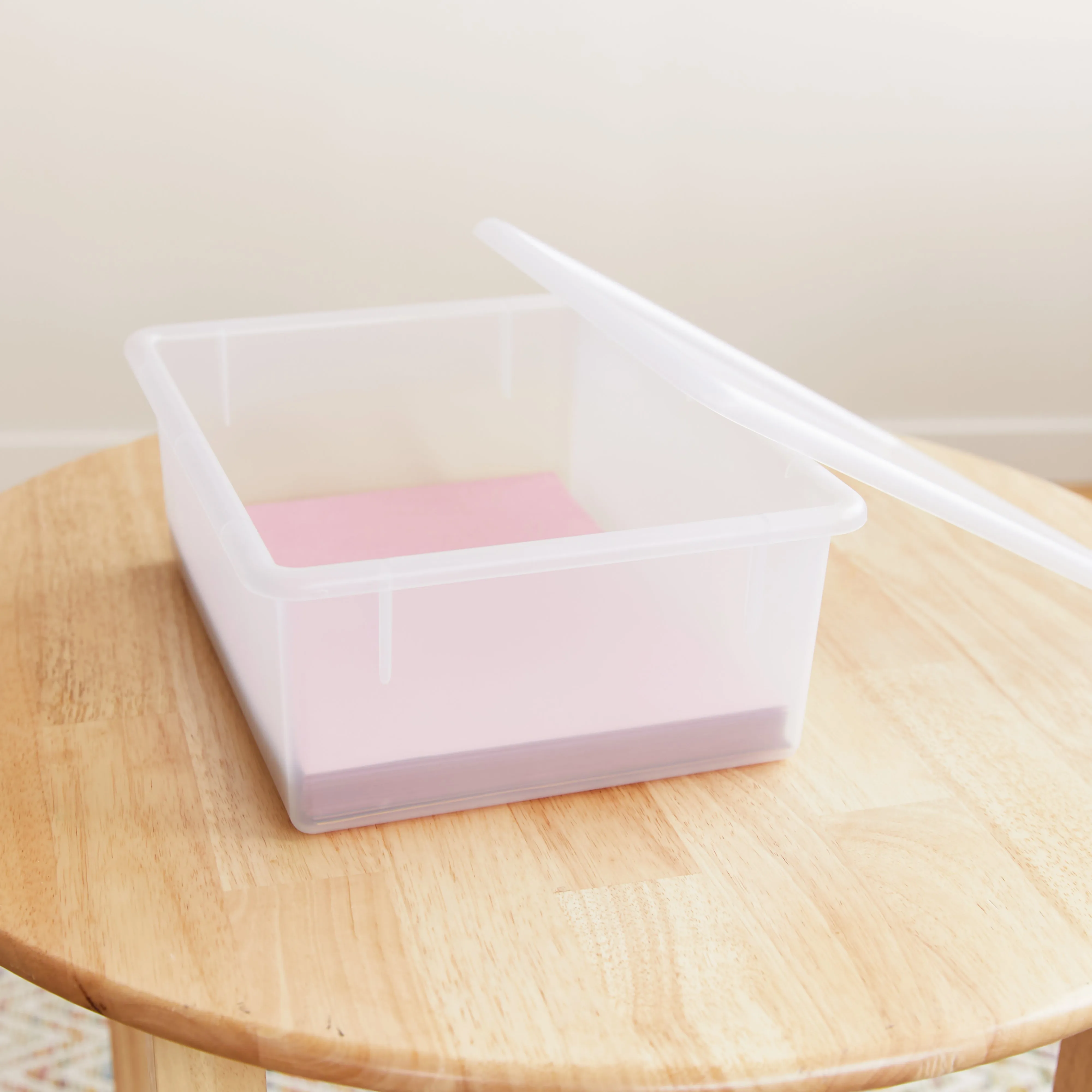 Letter Size Deep Tray with Lid, Storage Bin, 10-Piece