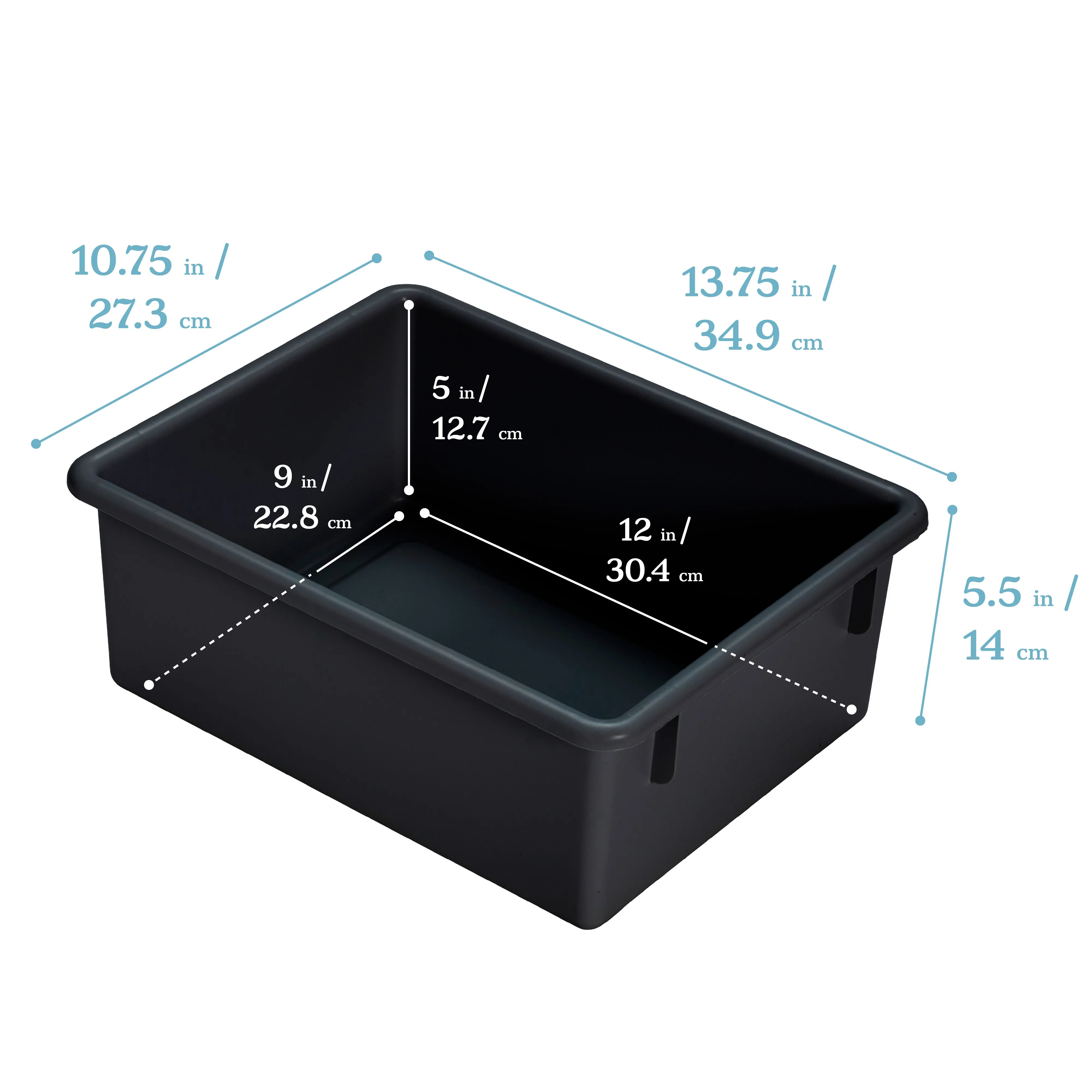 Letter Size Deep Tray with Lid, Storage Bin, 10-Piece